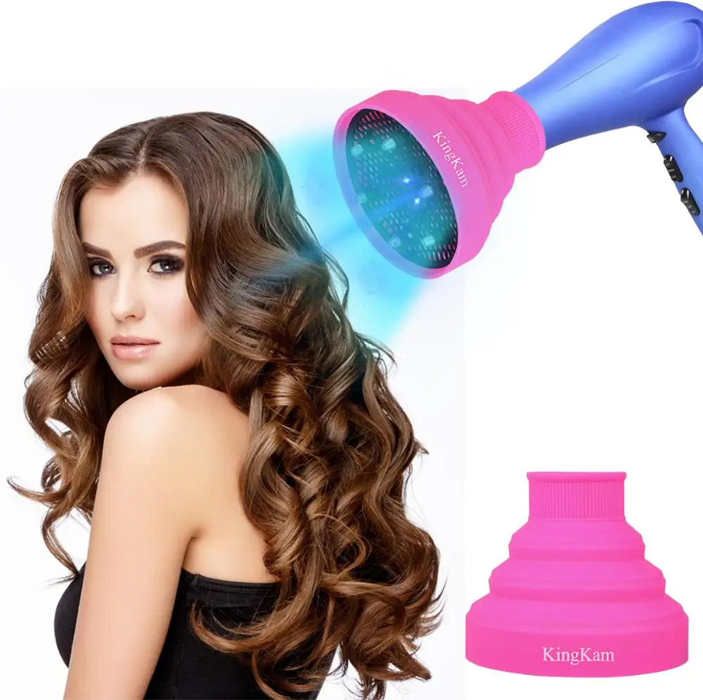 Large Universal Attachment Silicone Foldable Portable Collapsing Hand Curls  Hair Blow Dryer Diffuser For Curly And Natural Hair - Buy Plastic Diffuse  Finger Humidifier With Professional Nozzle Black Collapsible Blower  Hairdryer Foldable