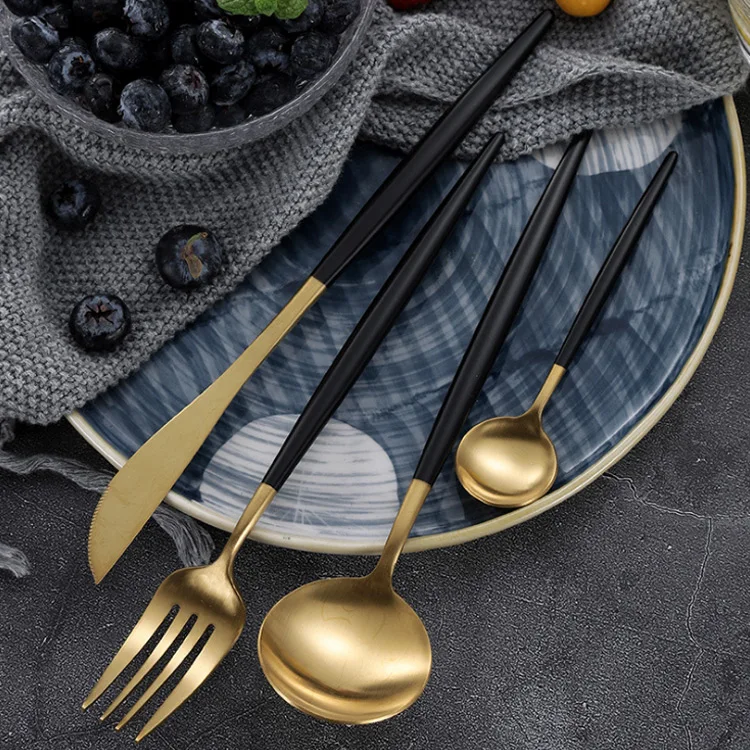 
Набор ножей с ручкой из нержавеющей стали, лидер продаж в Китае, современный нож, вилка, ложка из нержавеющей стали 