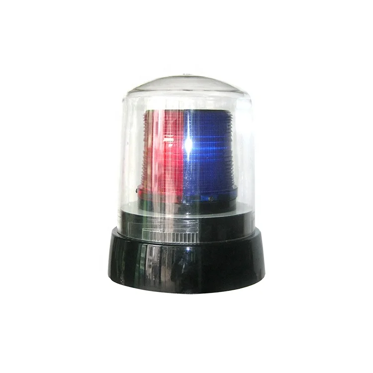 مصباح لياف الليد المتلألئ للمركبات بجهد 24 فولت مع مغناطيس، ونور دوار بجهد 12 فولت