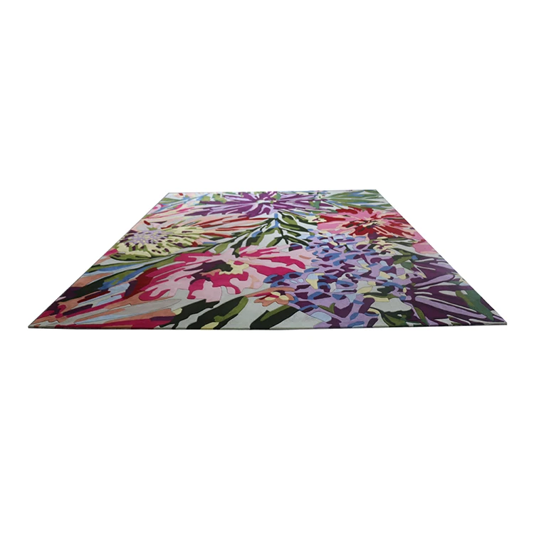 Conference Room Flower Shape Pattern Hand Tufted Carpet Rug