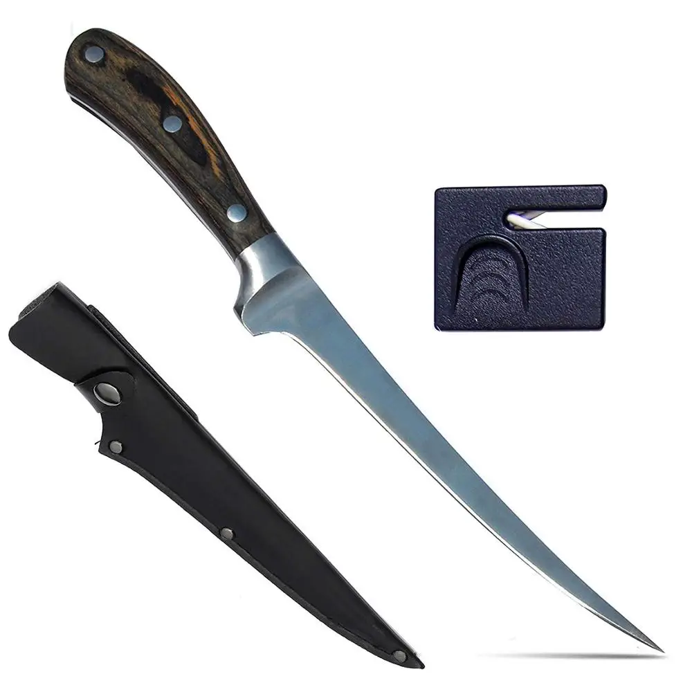 New Design sharp Boning  Messer  Cuchillo  Knife Curved for Brisket Fish Deer