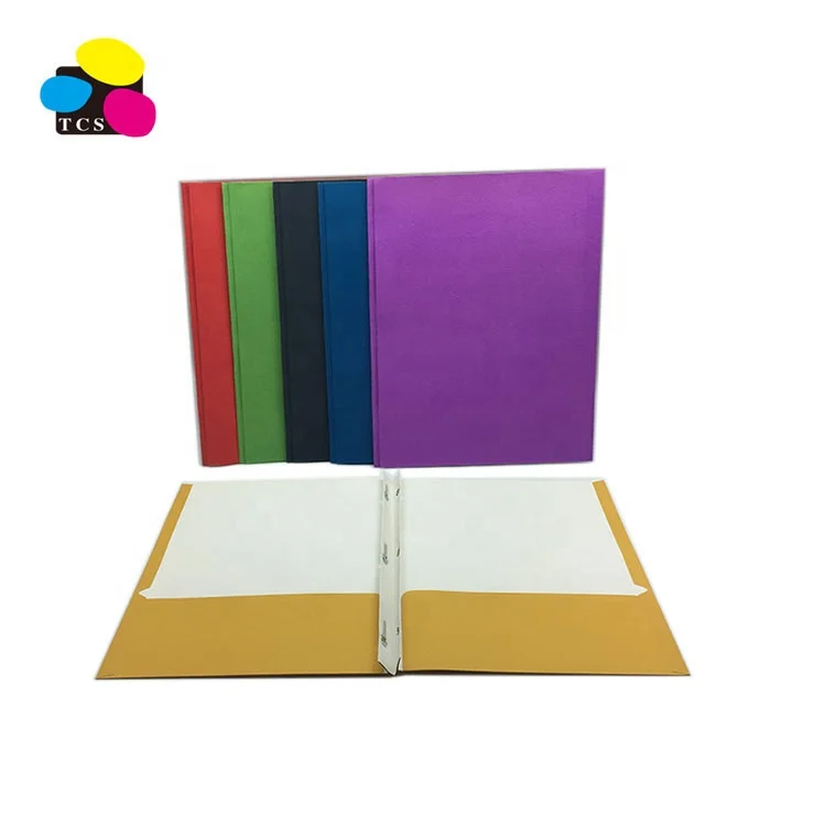 Папки для файлов из крафт-бумаги 2 кармана разные цвета 100 шт./коробка