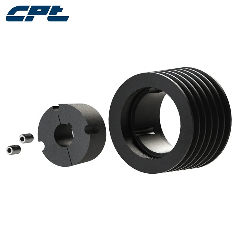 SPA 6 Groove Vee 4545 Pulleys & Taper Bushes Wheel Taper Bore Cast Iron GG20, G3000 V-BELT ISO9001:2008 100mm ~ 1000mm CN;SIC