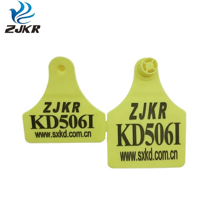 KD506I Animal Plastic Cattle Female and Male Ear Tag with Laser Printing