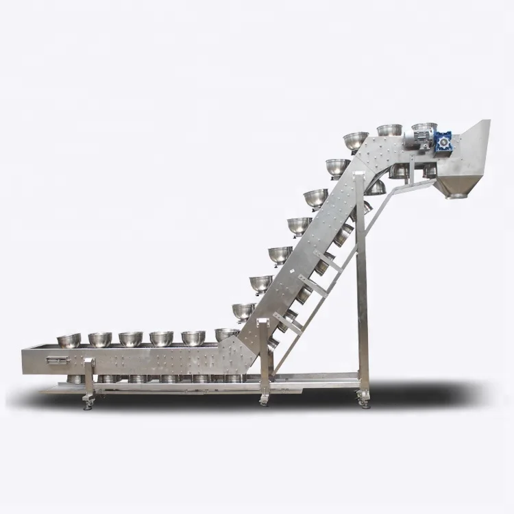 Manual Feeding Conveyor with Buckets - Durable & Efficient
