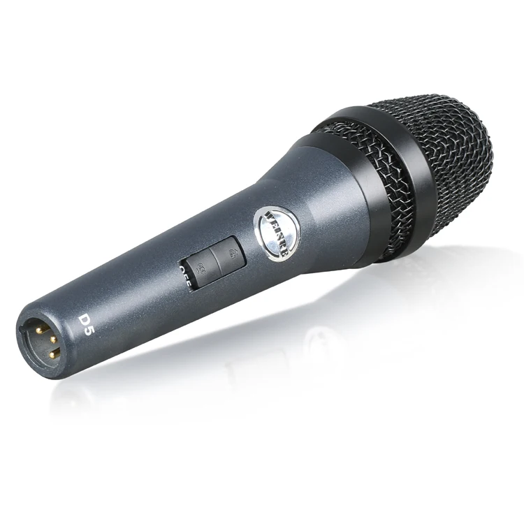 Professional Unidirectional Microphone Wired & Wireless Microphone with 3.5m Cord-Silver