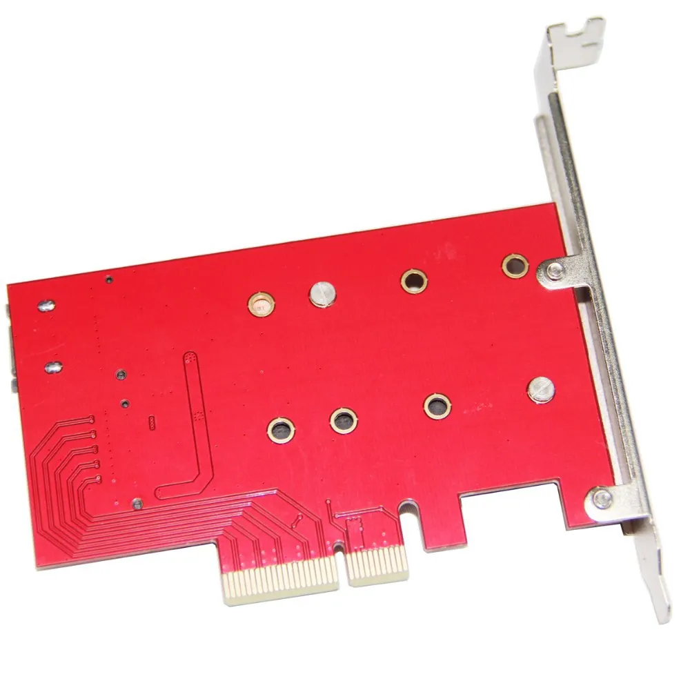 SSD NGFF SSD Adapter Riser M.2 Key M: NGFF WBTUO PCI-E X4 to Key Network Adapter//Card LM-412N Desktop B: M.2 Red