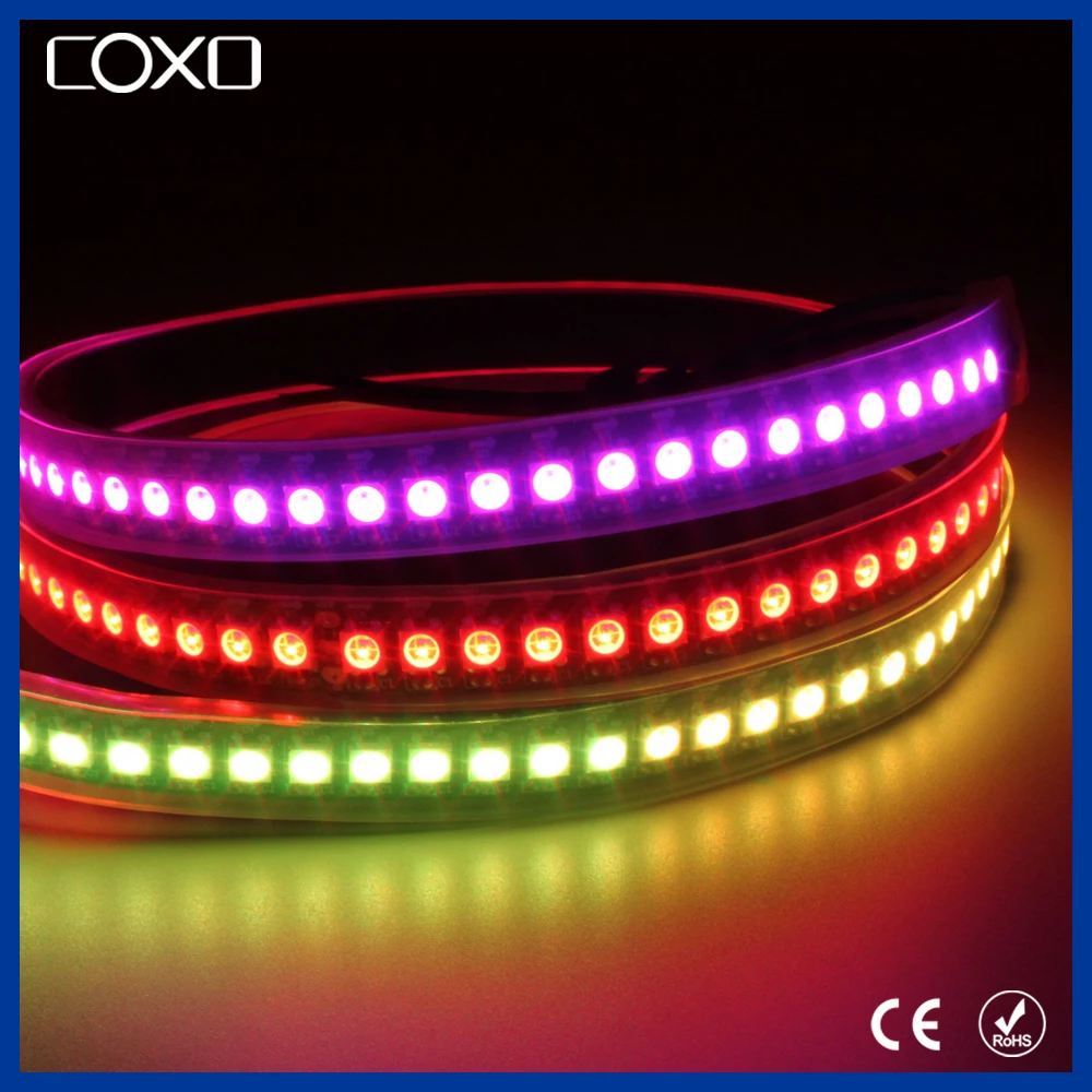 WS2812 rgb Цифровой Изменение Цвета Гибкие Светодиодные Полосы Света