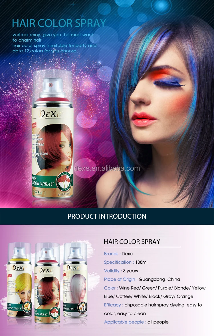 Instant Hair Color Spray Color Black  China Odourless Hair Spray and Color  Hair Spray price  MadeinChinacom