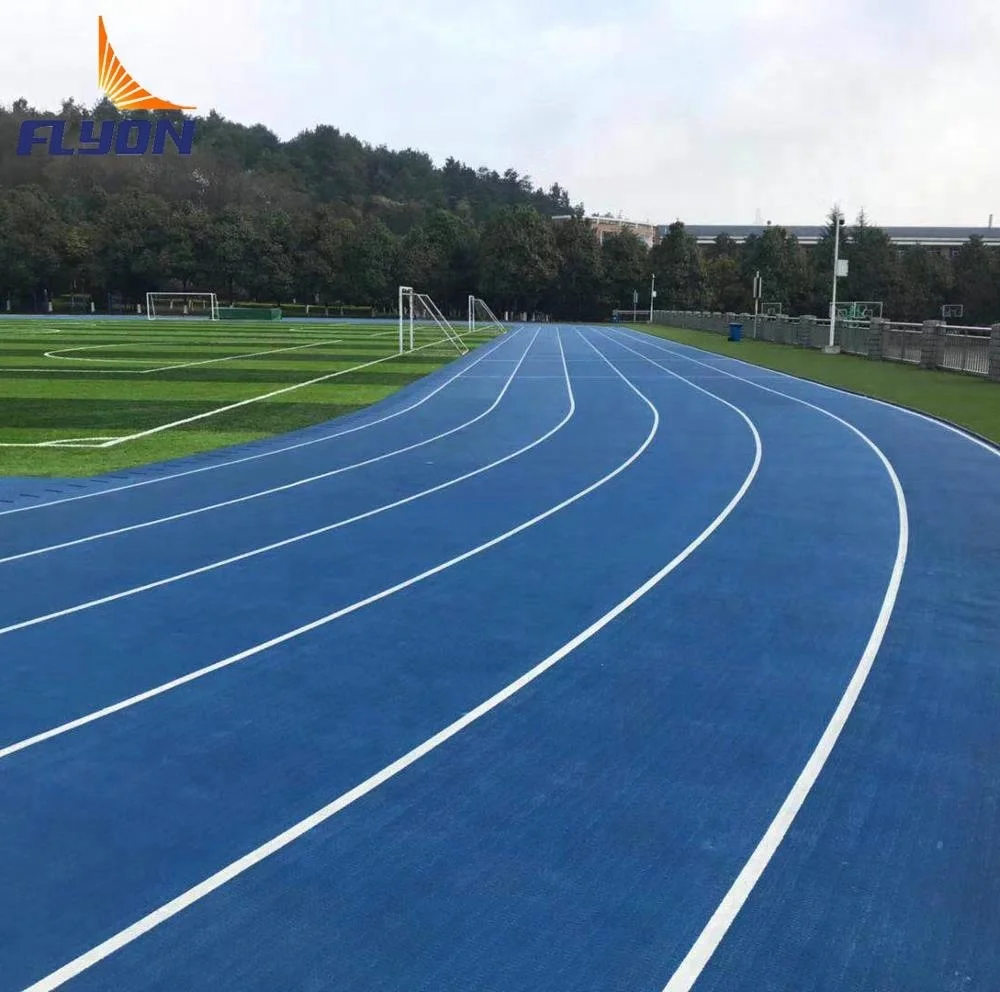 En track. Сборная дорожка. Prefabricated Rubber Running track.