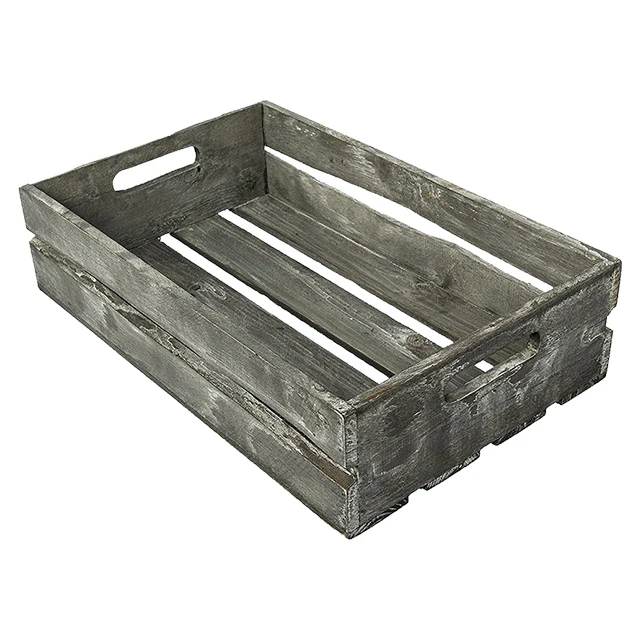 Custom Logo and Stain Color Stackable Wooden Apple Crate,Fruit Crates