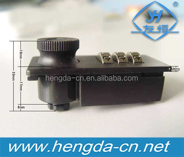 YH1280 Rectangular 3 Digits Plastic Combination Cabinet Password Cam Lock
