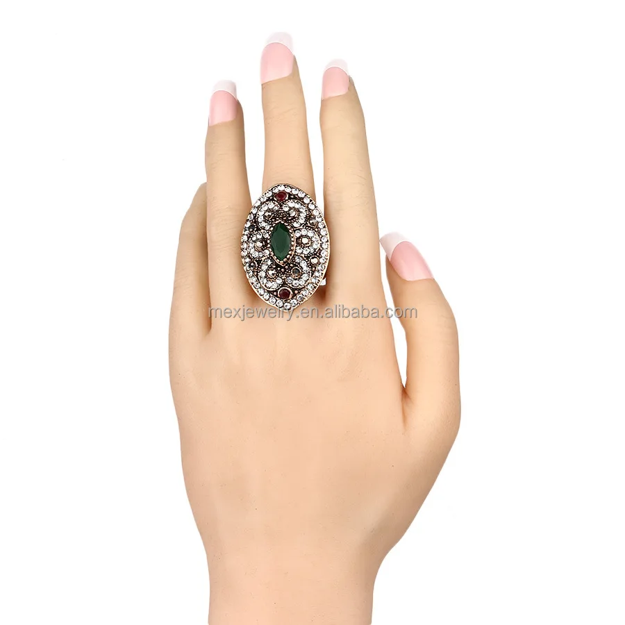Antique Turkish Hurrem Sultan Ring Ottoman Jewelry