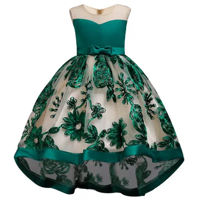 embroidered flower girl dress