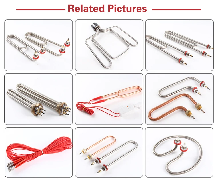 1000w Electric Resistance Flexible Finned Tubular Heater For Air