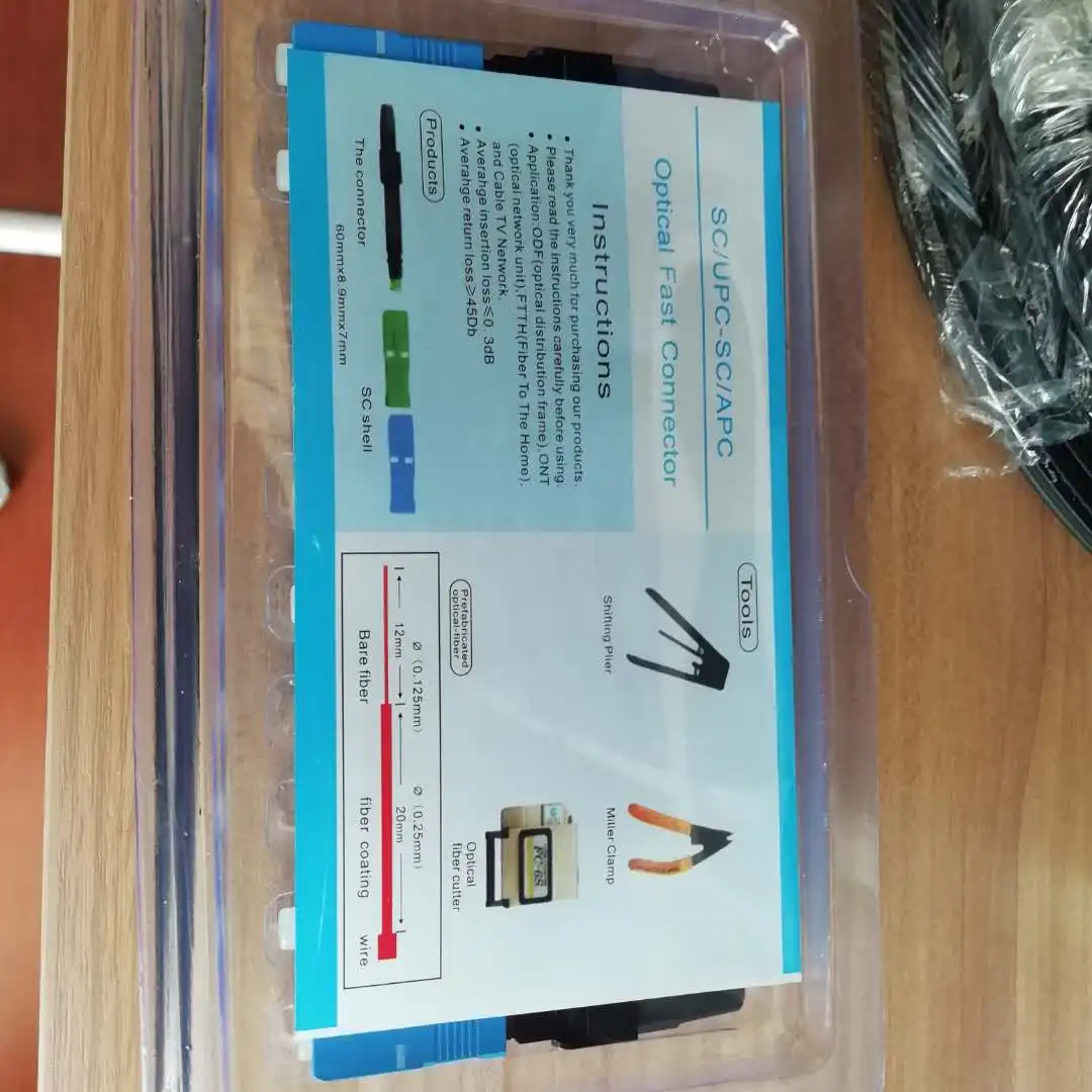 Fiber Optic Fast Connector SC APC for FTTH Termination