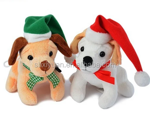 singing christmas stuffed dog