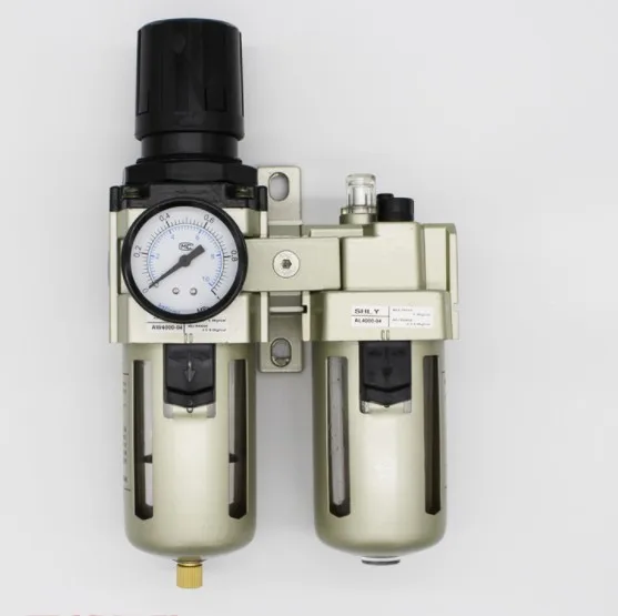 AC4010-04 Air Compressor Oil Water Regulator Filter 1/2'' Pressure Gauge 