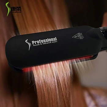Top Selling Steam Infrared Hair Straightener with Hair Straightener Treatment New Arrival Vapor Hair Straightening Flat Iron