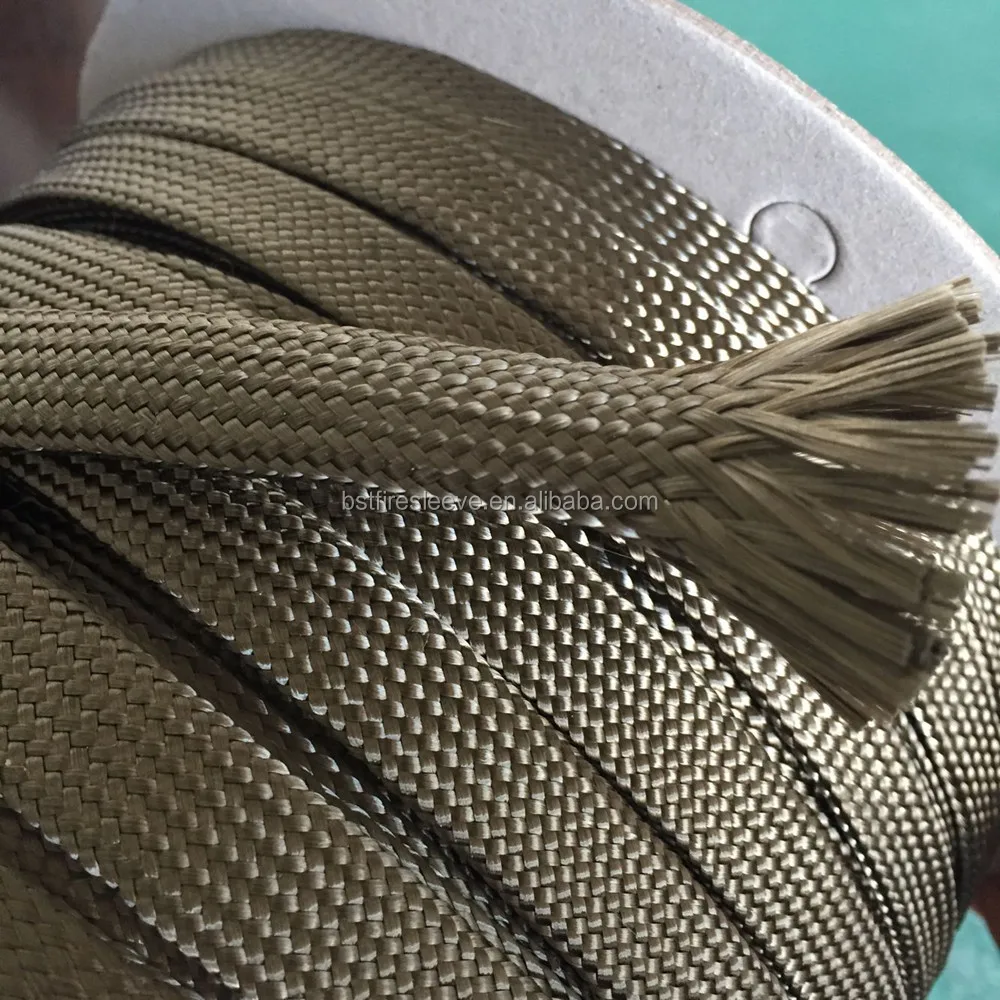 Exhaust Pipe Insulation Protection Heat Resistant Textured Basalt Fiber Braided Sleeve