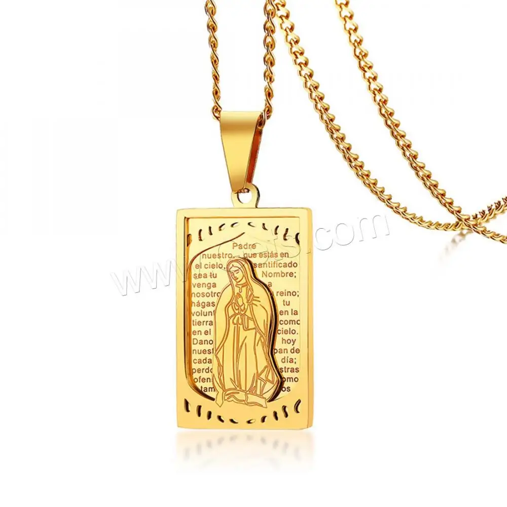 virgin mary pendant gold