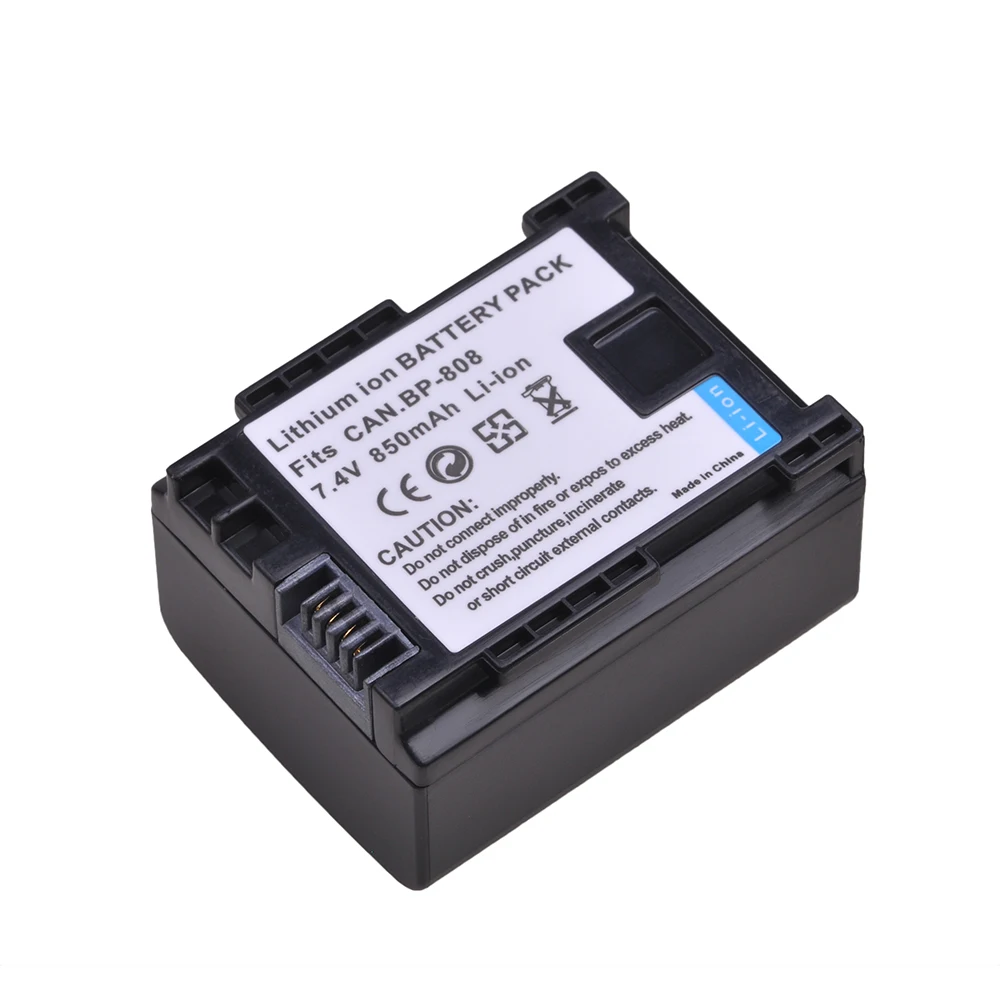 
BP-808 BP-809 BP-819 BP-827 7,4 mAh 850 V литий-ионная аккумуляторная батарея для Canon FS300 FS100 XA10 VIXIA HG20 HF21 HF S11 HF S10 HF11 
