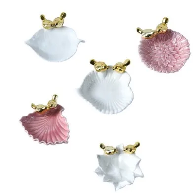 Керамический держатель для кольца декоративная тарелка-органайзер тарелка украшений в виде птиц