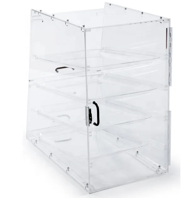 Столешница прозрачный акриловый еда Витринного шкафа литров для булочных (4) лотки сбить Дизайн Акриловые