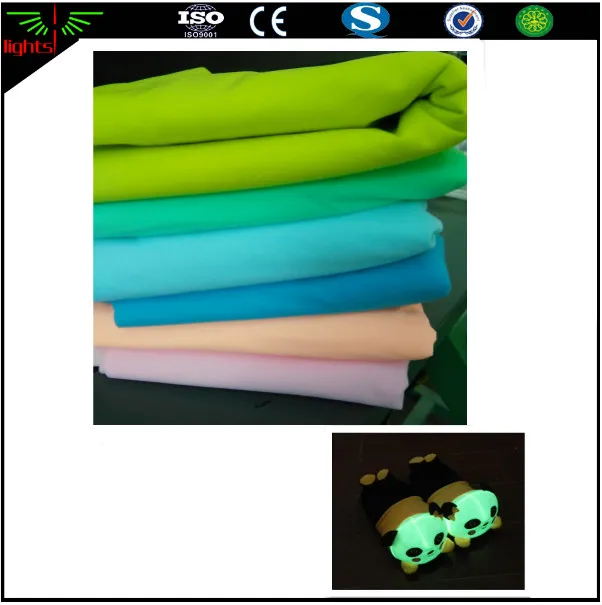 CY Multicolor Photoluminescent Luminescent Glow in the Dark Fluorescent Green Soft Plush Toys Polyester Luminous Fabric