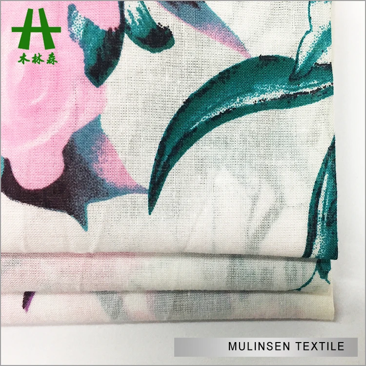 Mulinsen текстиль онлайн лидер продаж легкая хлопчатобумажная ткань с принтом футболки цена