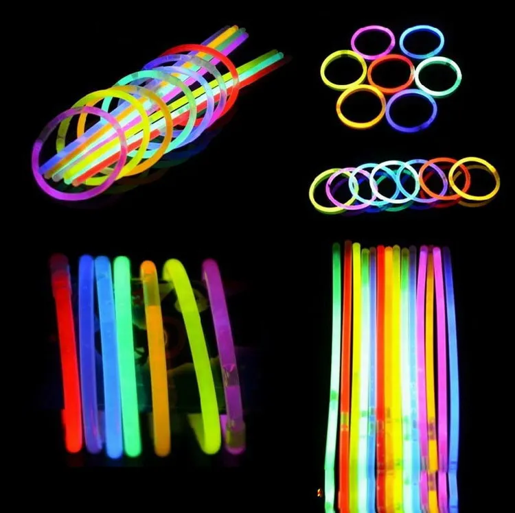 
 Рождественские неоновые светящиеся палочки, светящиеся браслеты  