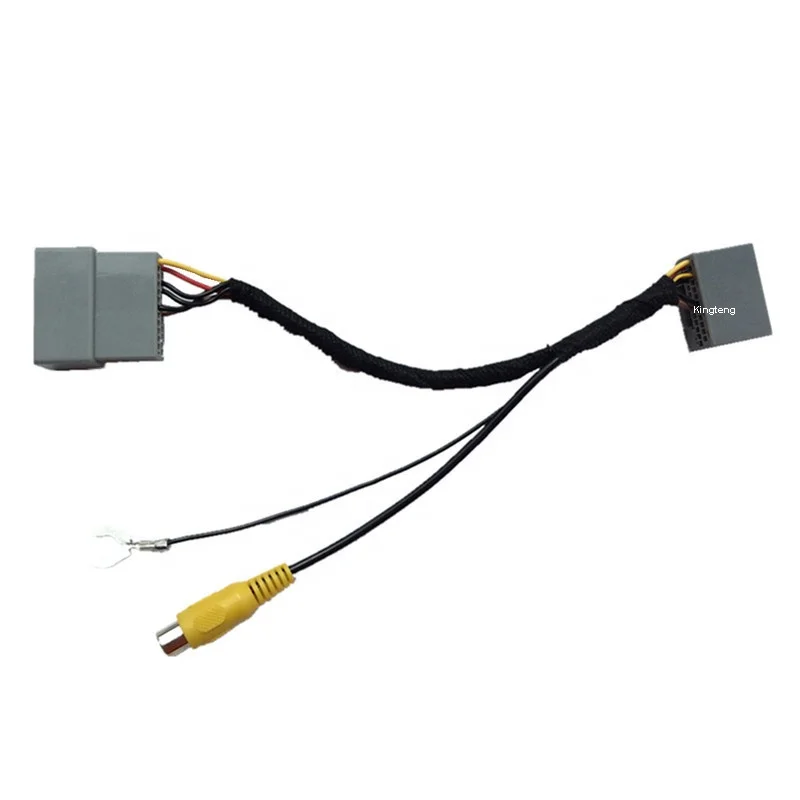 24Pins Car Rear View Camera RCA Adapter Connector Wire Harness for 2009-2015 Honda City XRV HRV Vezel