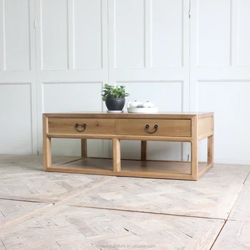 french style vintage solid wooden coffee table