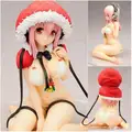 Action Toy Figures Super Sonico Christmas Sonico sitting in swimsuit