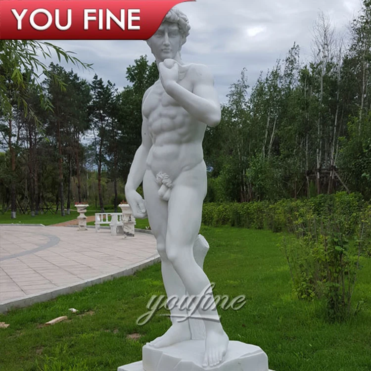 Outdoor Famous Large White Marble Statue of David for Sale