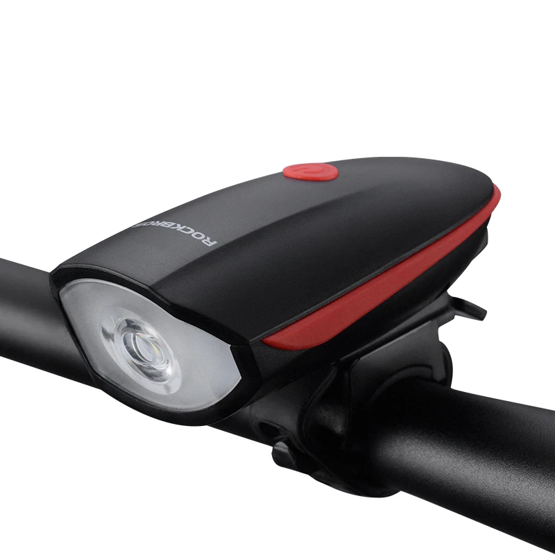 ROCKBROS Waterproof 2 in 1 USB Rechargeable Bicycle LED Front Light Remote Control Bicycle Electric Horn Bell