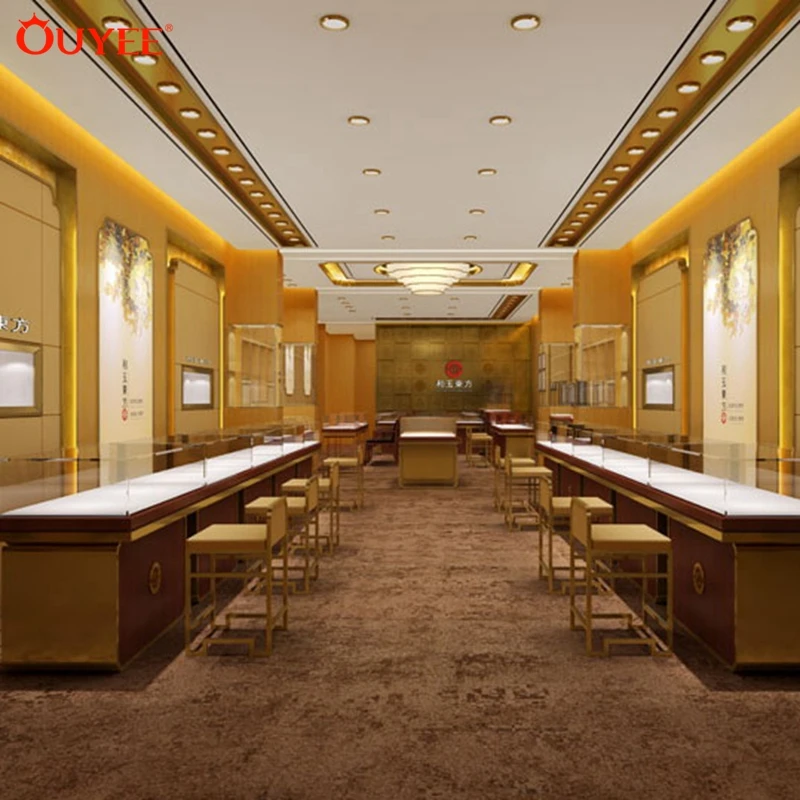Multifunctional Shop Interior Fit Out Display Jewellery Shop Counter Designs for Jewelry Showroom