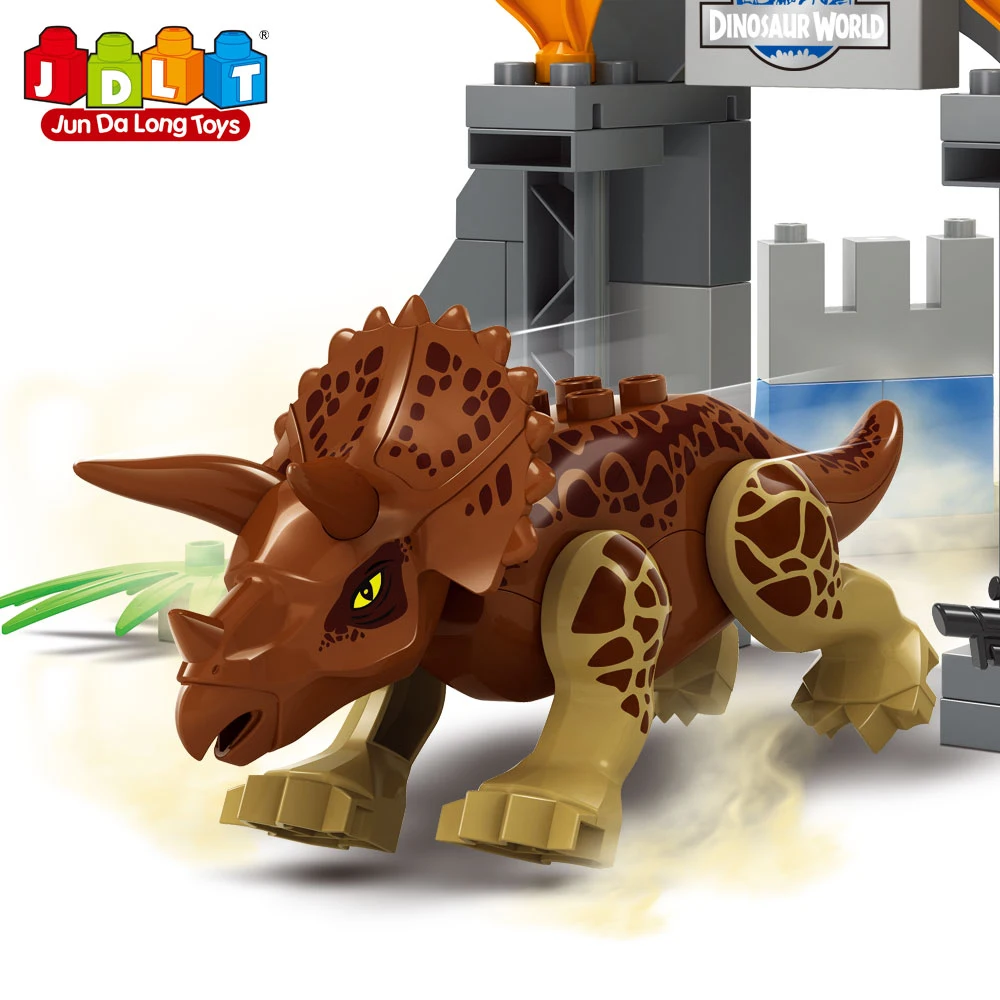 JDLT Toy for Children DIY Educational Construction ABS Plastic Free  Assembled Dinosaur Figures 106pcs Building Blocks Set