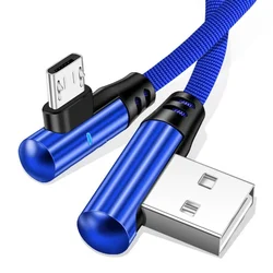 Светодиодный индикатор 90 градусов USB кабель для передачи данных iPhone mirco usb Кабель зарядного устройства L Тип быстрой зарядки и