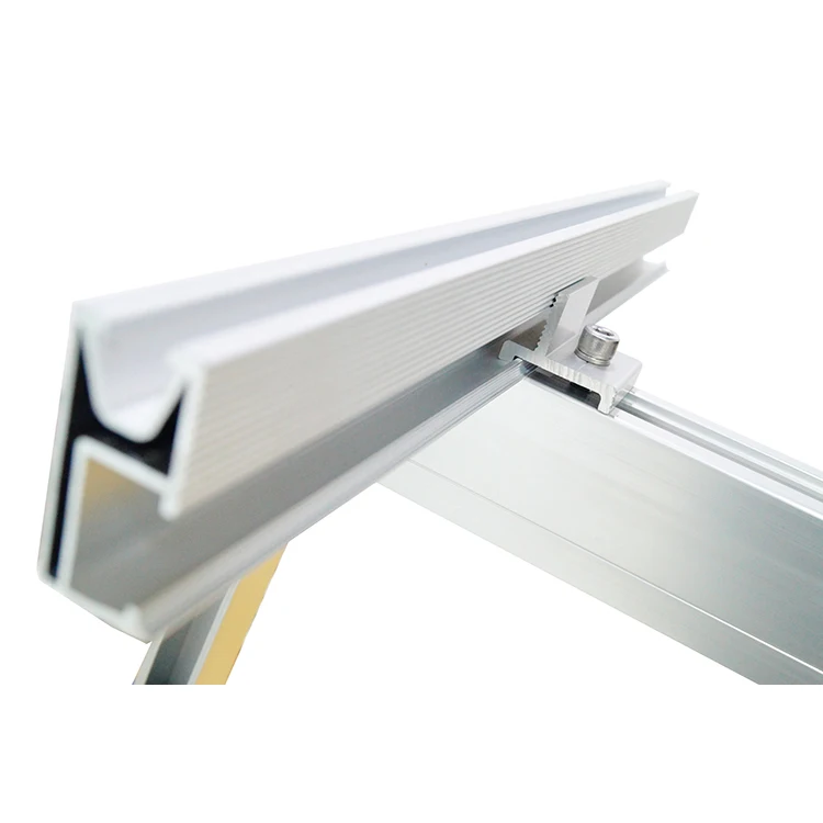 Solar Panels Mounting Rail PV Structures Concrete Base Flat Roof Solar Mount