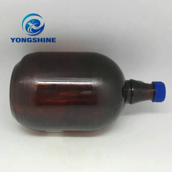 4L 4000ml Amber Brown 3L Screw Cap California Wine Bottle with Single Ear Handle. Huge Red Wine Bottle Wholesale