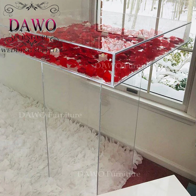 Hot Selling Fully Transparent Acrylic Cake Table for Newlyweds for Events
