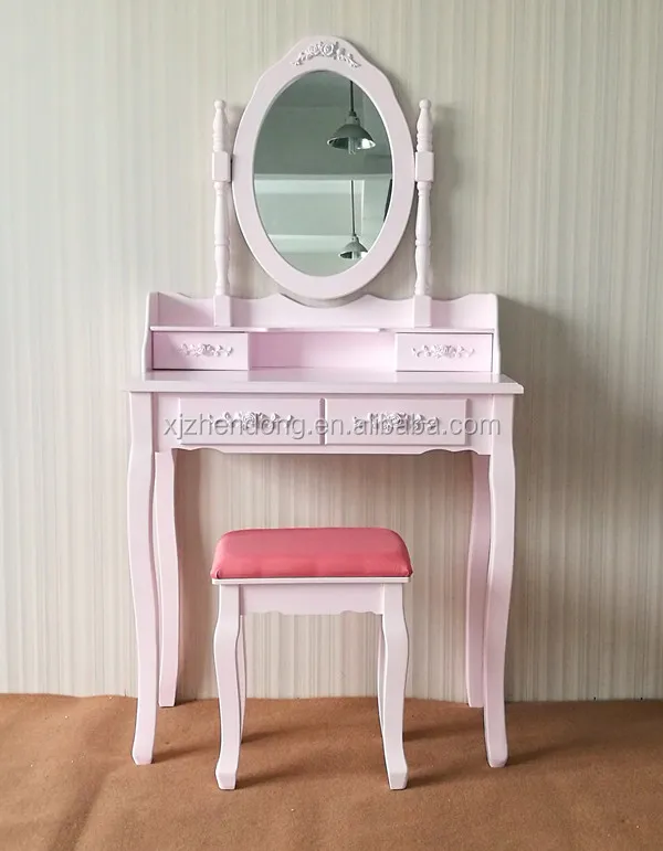 Best Selling Pink Wooden Makeup Vanity Dressing Table Buy Mirror Furniture Dressing Table Vanity Dressing Table With Mirror Girls Dressing Table With Drawers Product On Alibaba Com