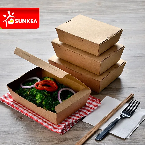 Wholesale Multi-Grid Kraft Paper Lunch Box Food Takeaway Separator