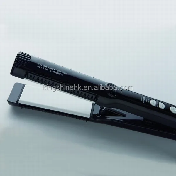 ceramic tourmaline ionic flat iron hair straightener steam