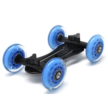 Professional dslr mini photography film Video skater table top camera dolly track dolly slider 4 wheels car stabilizer kit