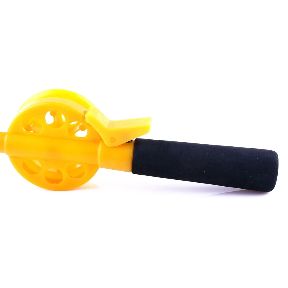 Hengjia Mini Portable Pocket Handle Fiberglass Ice Fishing Rod 34cm