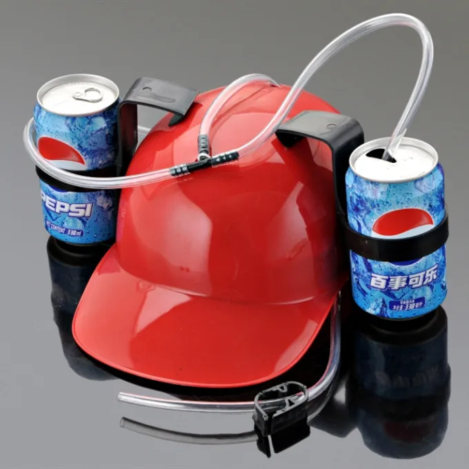 beer can drinking hat