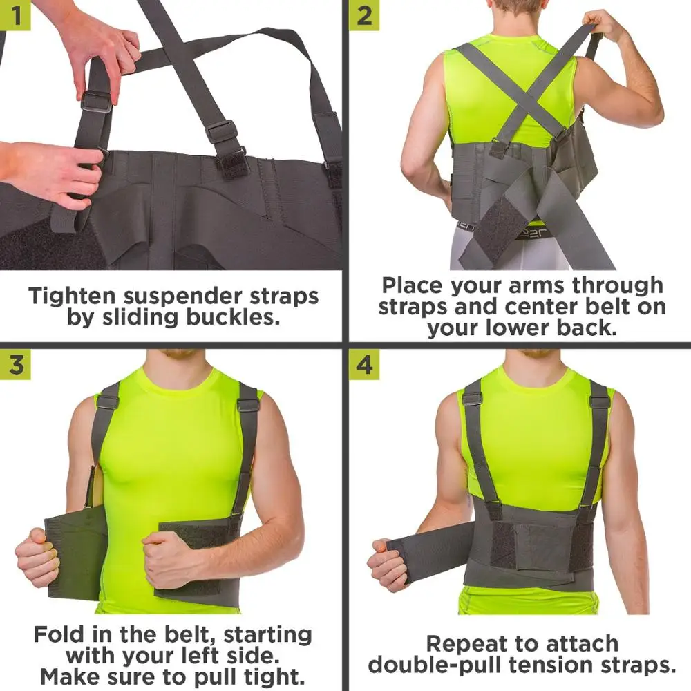 Elastic Industrial Back Support Belt With Suspenders Work Back Brace $2.29  - Wholesale China Industrial Back Support Belt at factory prices from  Yangzhou Mixshow International Trade Co., Ltd.