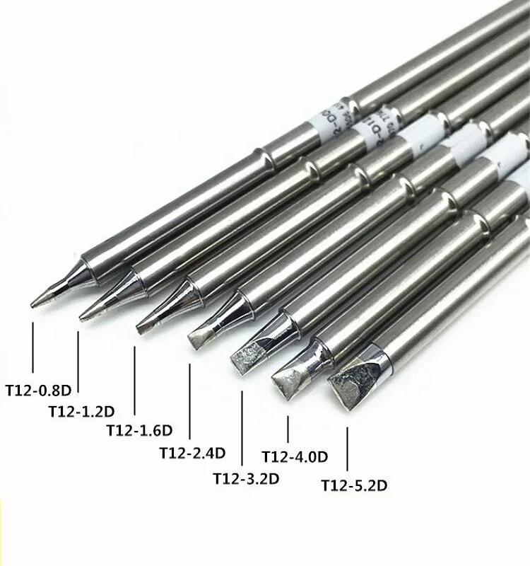 4Pcs/Set T12 Solder Iron Tips T12-C4 T12-C1 T12-D12 T12-BC1 Soldering Tool Kit 